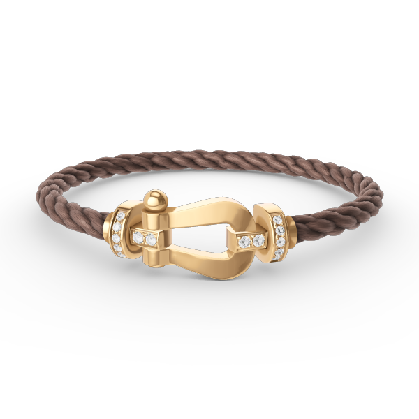 ¡®Moco¡¯FORCE LARGE HORSESHOE HALF DIAMOND BRACELET GOLD