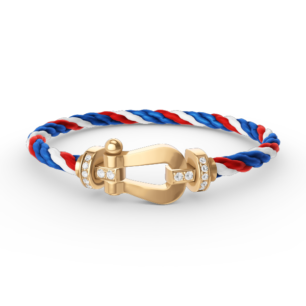 ¡®Moco¡¯FORCE LARGE HORSESHOE HALF DIAMOND BRACELET GOLD
