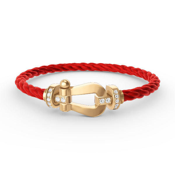 ¡®Moco¡¯FORCE LARGE HORSESHOE HALF DIAMOND BRACELET GOLD