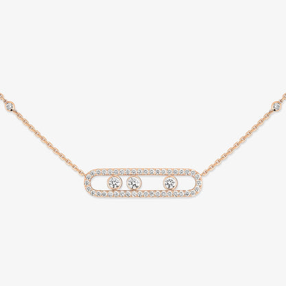 [moco jewelrys ] Move Pave_ Rose Gold Diamond Necklace