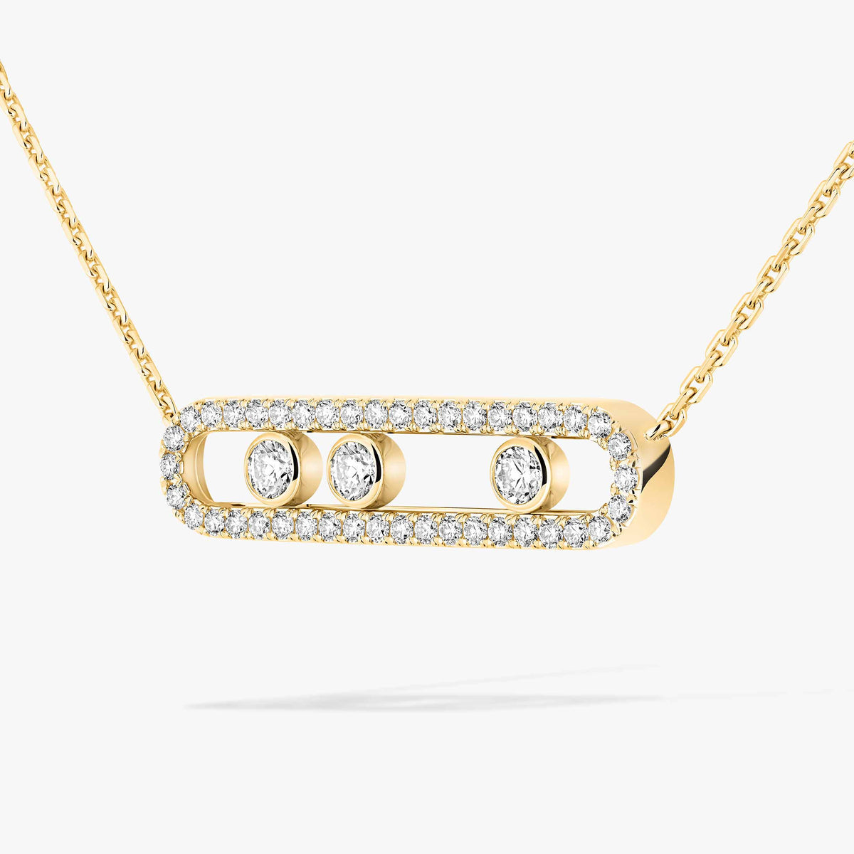 [moco jewelrys ] Move Pave_ Rose Gold Diamond Necklace