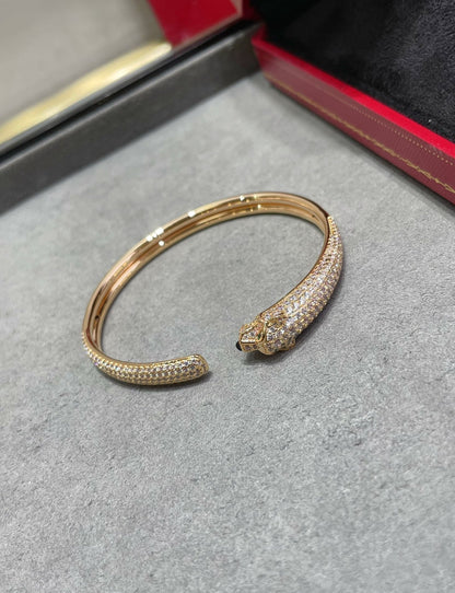 ¡®Moco¡¯PANTHERE FULL DIAMOND OPEN BRACELET