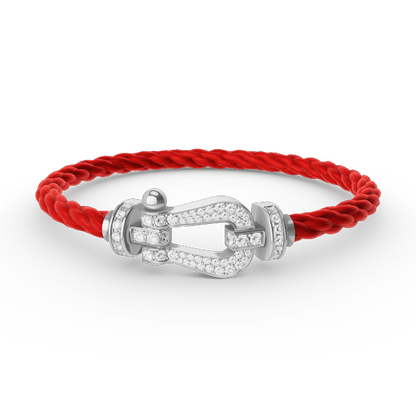 ¡®Moco¡¯FORCE LARGE HORSESHOE FULL DIAMOND BRACELET SILVER